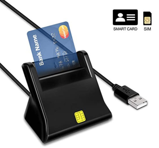 LANMU CAC Smart Card Reader,DOD Military USB Common Access CAC Card Reader Writer | ID Card/IC Bank Card Reader